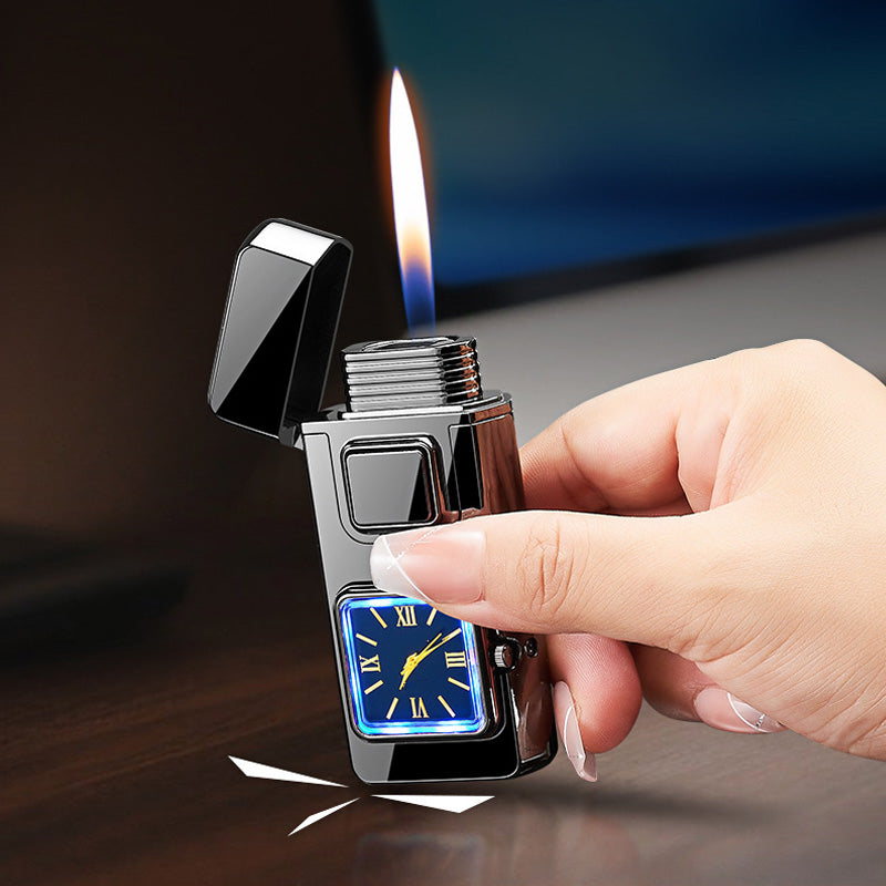 🕒50% DE RÉDUCTION VENTE FLASH!✨Briquet Multifonction avec Montre Intégrée - Double Fonctionnalité avec Design Élégant et Portable 🔥⌚