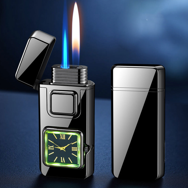 🕒50% DE RÉDUCTION VENTE FLASH!✨Briquet Multifonction avec Montre Intégrée - Double Fonctionnalité avec Design Élégant et Portable 🔥⌚