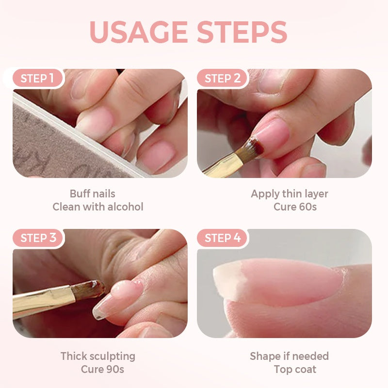 Gel de Construction Auto-égalisant 3-en-1 pour Ongles