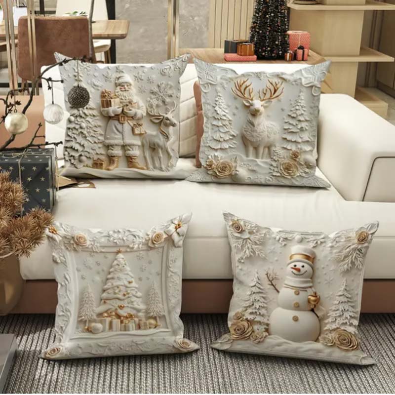 Housses de Coussin Décoratives de Noël Élégantes