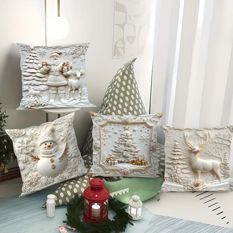 Housses de Coussin Décoratives de Noël Élégantes