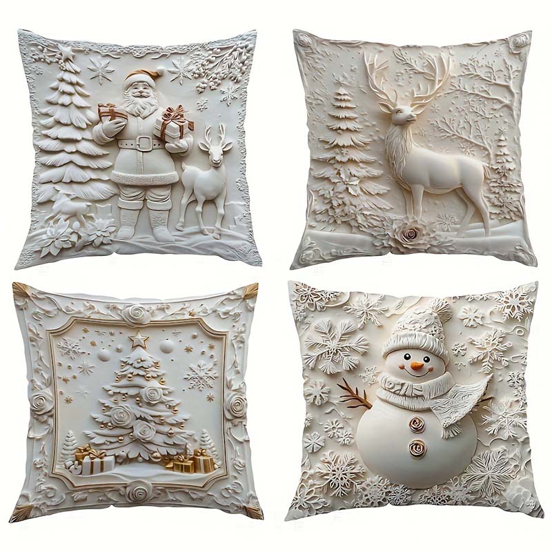 Housses de Coussin Décoratives de Noël Élégantes