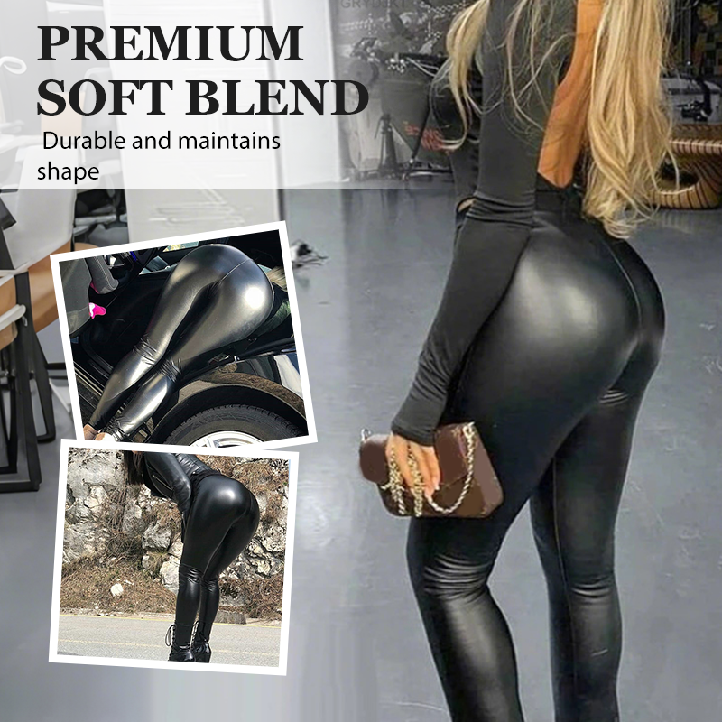🔥Offre à durée limitée – Legging femme taille haute épais en cuir stretch de qualité