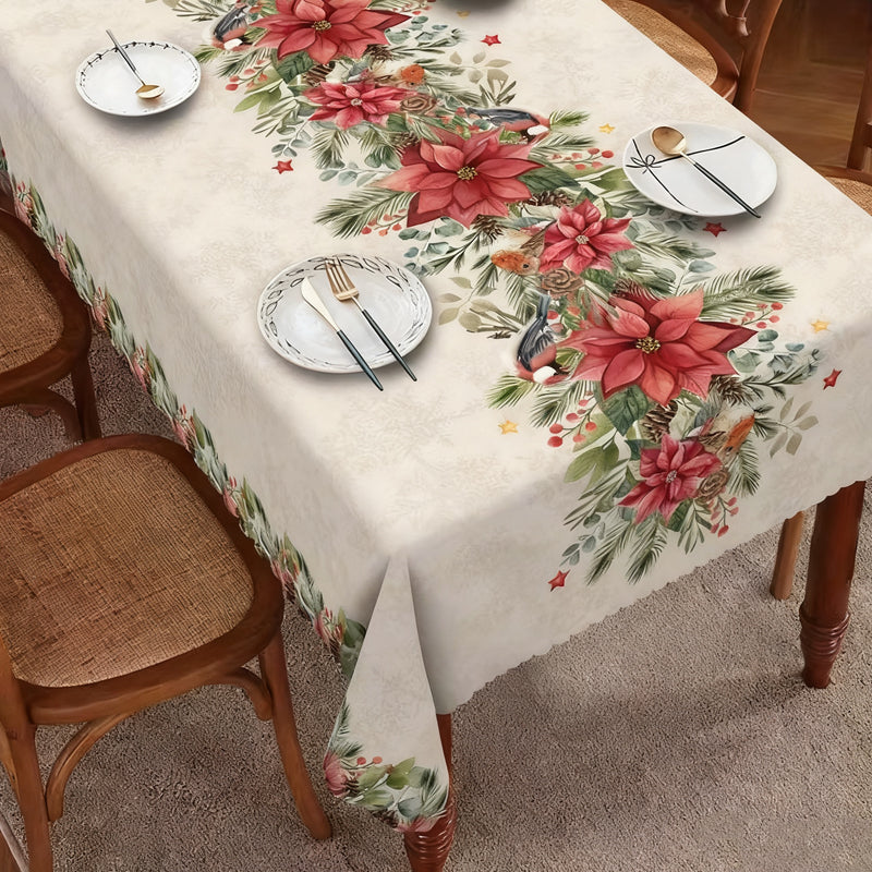🔥Tant que le stock dure : 50 % de réduction !🎉Nappe élégante à motif de Noël