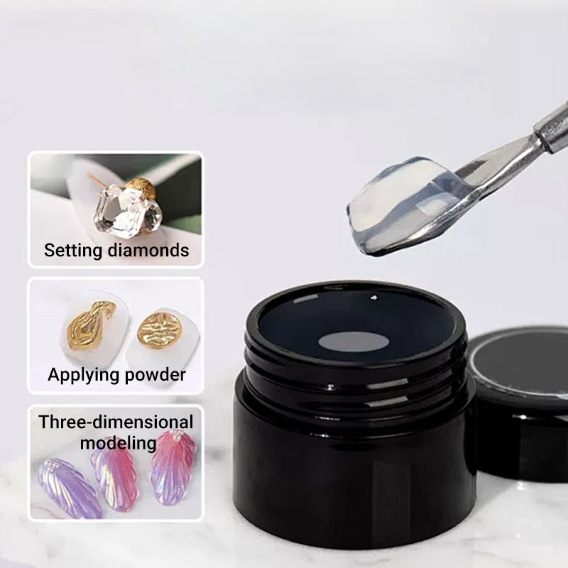 Pinceau à double extrémité pour nail art avec spatule
