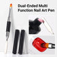 Pinceau à double extrémité pour nail art avec spatule