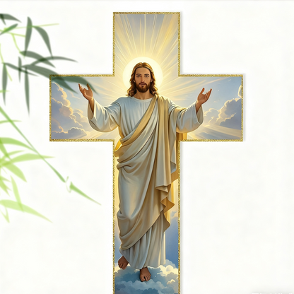 ✝️50% DE RÉDUCTION!✨Décoration Murale Rétro Croix de Jésus - Design Vintage en Bois avec Symbole de Foi pour un Style Spirituel et Élégant 🕊️
