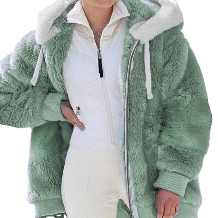 🧥Veste à Capuche en Polaire❄️Doublure Intérieure en Sherpa Chaud avec Poche Cachée pour Affronter l'Hiver🎁