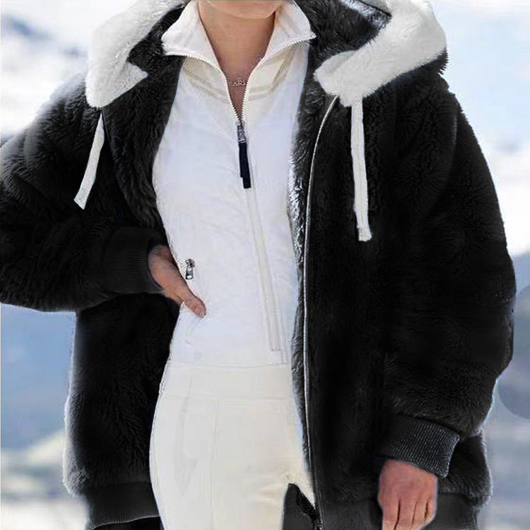 🧥Veste à Capuche en Polaire❄️Doublure Intérieure en Sherpa Chaud avec Poche Cachée pour Affronter l'Hiver🎁