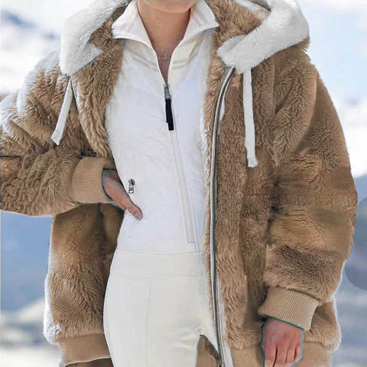 🧥Veste à Capuche en Polaire❄️Doublure Intérieure en Sherpa Chaud avec Poche Cachée pour Affronter l'Hiver🎁