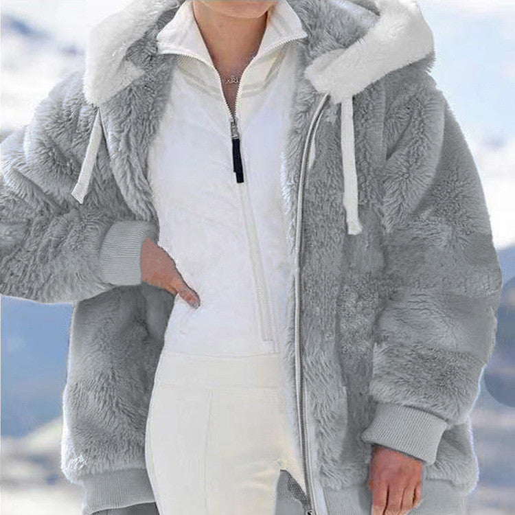 🧥Veste à Capuche en Polaire❄️Doublure Intérieure en Sherpa Chaud avec Poche Cachée pour Affronter l'Hiver🎁