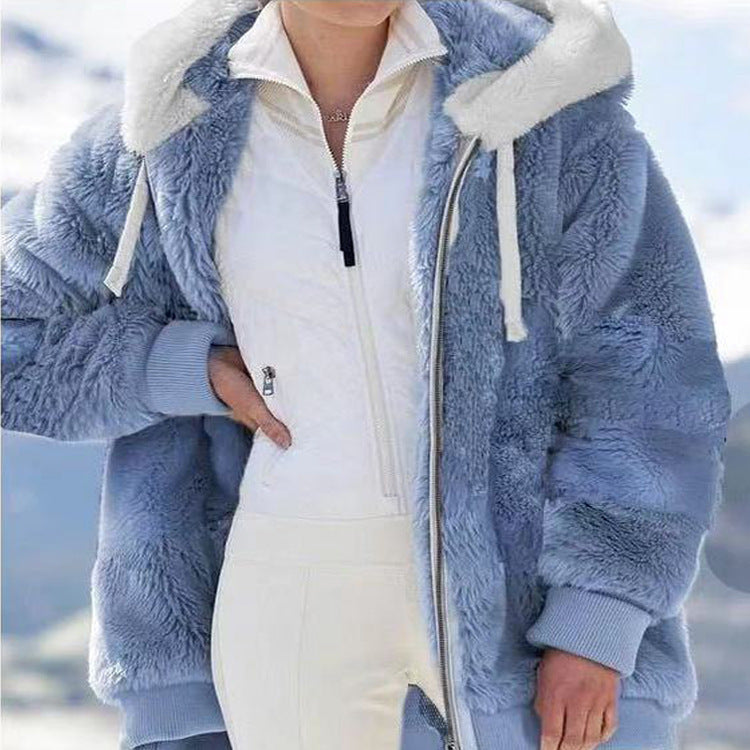 🧥Veste à Capuche en Polaire❄️Doublure Intérieure en Sherpa Chaud avec Poche Cachée pour Affronter l'Hiver🎁