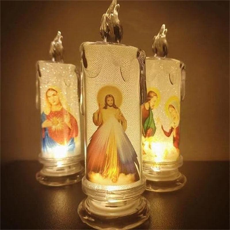 Bougie de prière LED Jésus