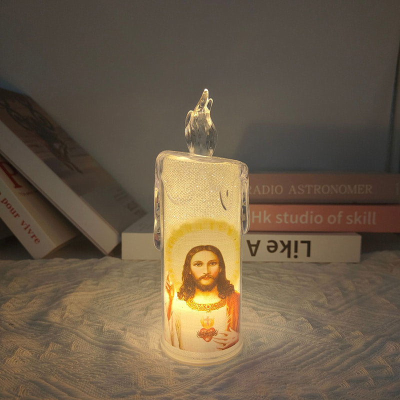 Bougie de prière LED Jésus