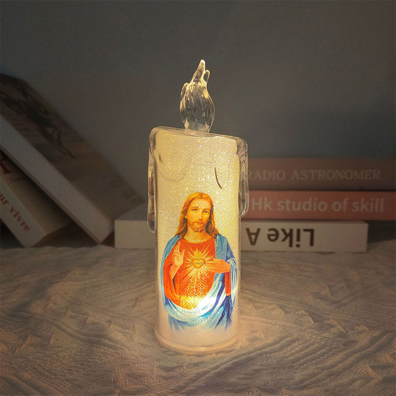 Bougie de prière LED Jésus