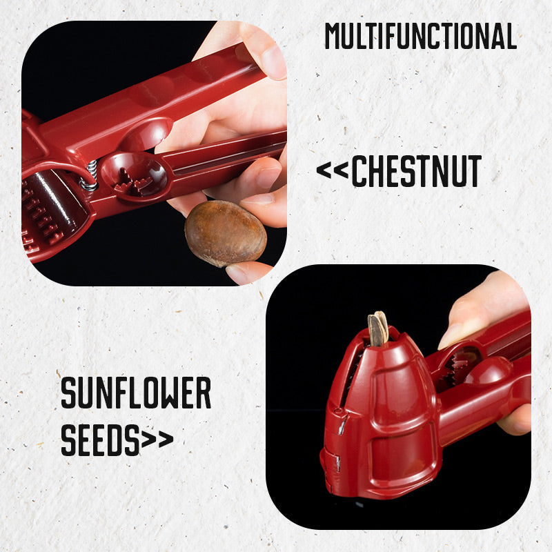🔥50% DE RÉDUCTION !✨Casse-Noix Manuel🔧Aluminium et Acier Inoxydable, Coquille Anti-Projection, Noyau Intact🥜
