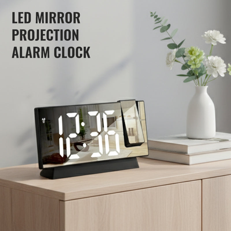 ⏳Offre spéciale à durée limitée⏰Réveil à projection LED sur miroir🕰️