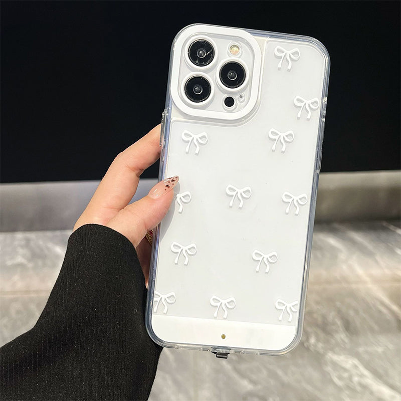 📱 50% DE RÉDUCTION ! ✨ Coque Téléphone LED Best-Seller – Notifications Lumineuses, Design Nœud Papillon & TPU Souple – Antichoc, Découpes Précises – Compatible iPhone – Blanc et Rose 💡🎀