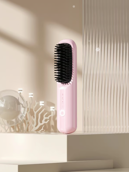 Peigne à Lisser les Cheveux Sans Fil à Ions Négatifs USB
