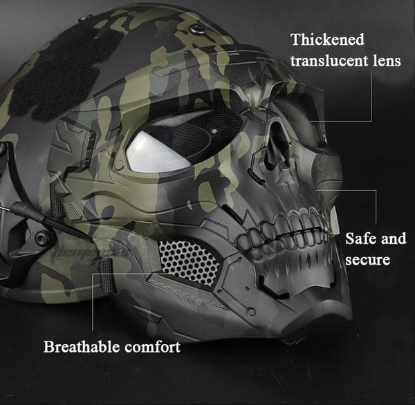 🔥50% DE RÉDUCTION✨Masque Casque Fantôme⛑Protection Robust, Multisports, Idéal pour l'Aventure
