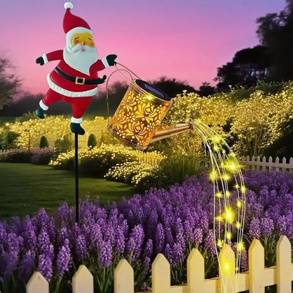Lumière solaire pour jardin en forme de Père Noël