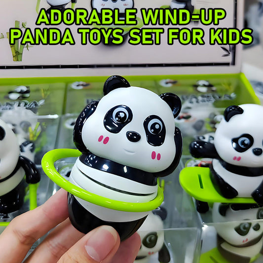 Ensemble de Jouets Panda à Remonter pour Enfants