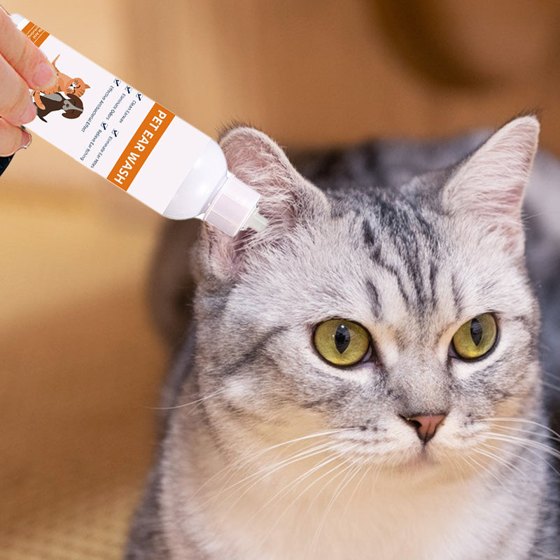✨Nettoyant pour Oreilles pour Animaux – Formule Douce à l'Aloe Vera, Prévient Infections & Odeurs 🌿👂