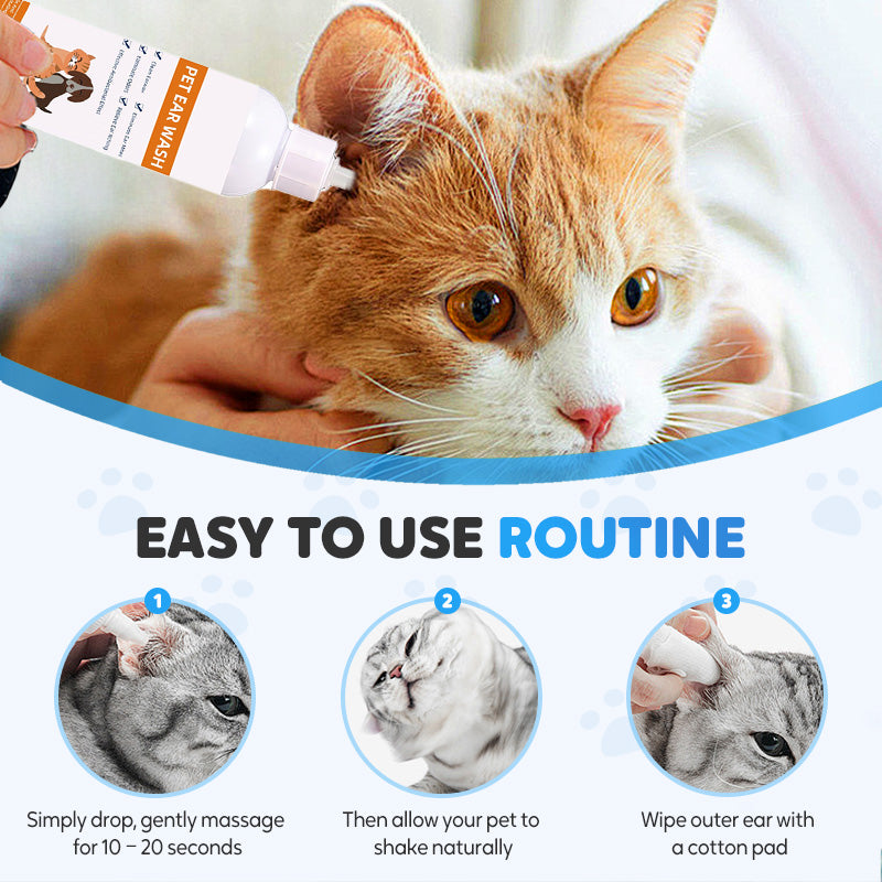 ✨Nettoyant pour Oreilles pour Animaux – Formule Douce à l'Aloe Vera, Prévient Infections & Odeurs 🌿👂