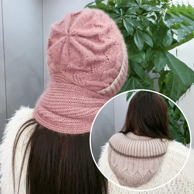 🔥50% DE RÉDUCTION✨Cache-Col Intégré Bonnet pour Femme❄️Protection Oreilles, Conception Anti-Vent, Chaud et Élégant pour Sports d'Hiver👩