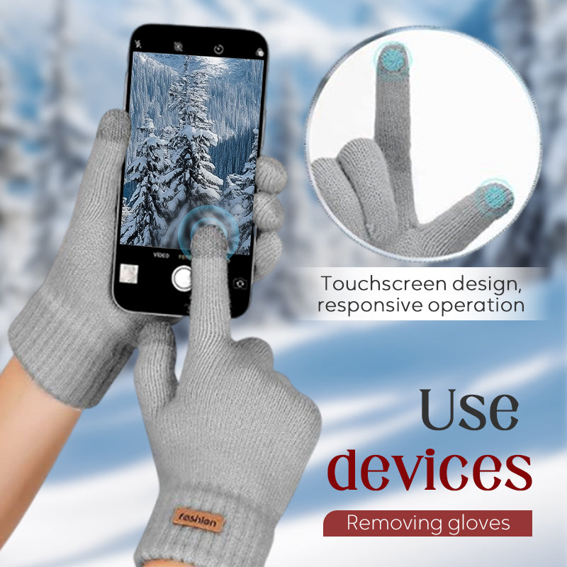 Gants Tactiles Chauds en Tricot Thermique