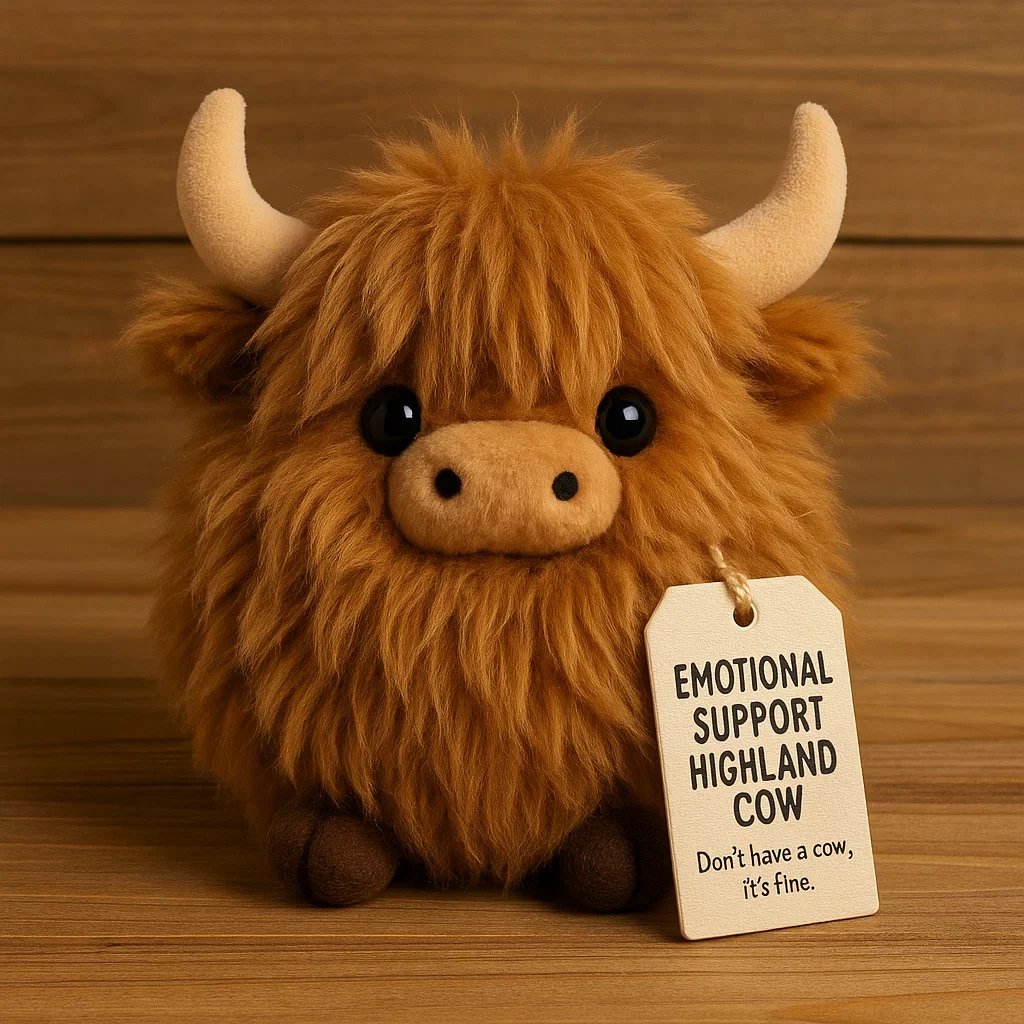 🎅Prévente de Noël 50% DE RÉDUCTION🎁Peluche vache des Highlands pour soutien émotionnel🎉