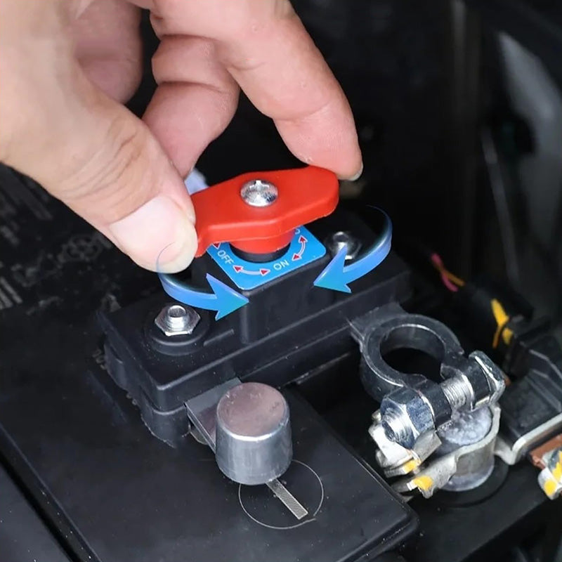 🔋PROMO FLASH 50%🚗Interrupteur de Déconnexion Batterie Voiture 12V-24V – Courant 100A, Coque ABS Ignifuge, Bouton ON/OFF, Sécurité d'Urgence & Entretien✨