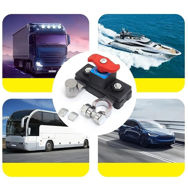 🔋PROMO FLASH 50%🚗Interrupteur de Déconnexion Batterie Voiture 12V-24V – Courant 100A, Coque ABS Ignifuge, Bouton ON/OFF, Sécurité d'Urgence & Entretien✨