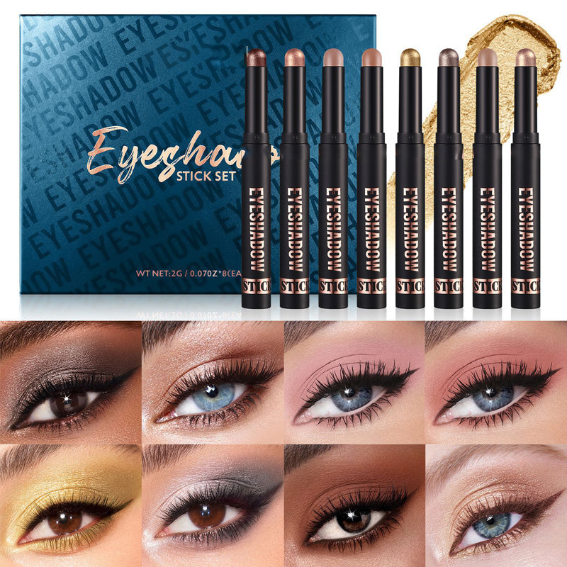 ✨PLUS DE 50 000 UNITÉS VENDUES ! 🎁8 couleurs de fards à paupières pailletés en stick, waterproof, longue tenue et multi-usage