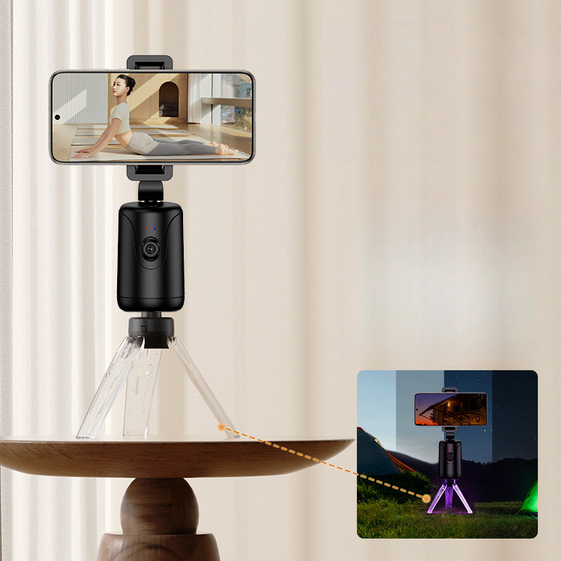 Support portable pour téléphone avec suivi automatique à 360°