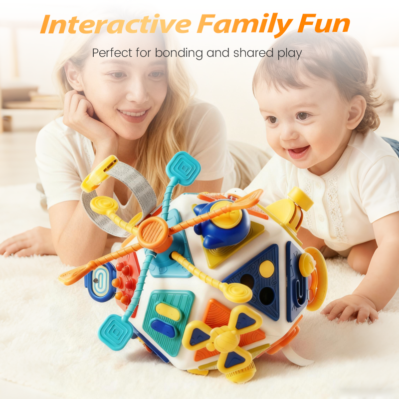 📢50% DE RÉDUCTION🎅CUBE SENSORIEL 22-EN-1🎨15 Panneaux d'Activités Interchangeables, Développe la Motricité et l'Éveil des Sens, Enfant 1-3 Ans👶