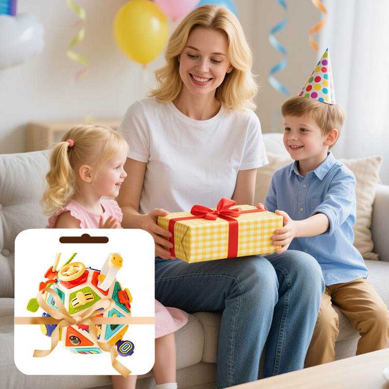 📢50% DE RÉDUCTION🎅CUBE SENSORIEL 22-EN-1🎨15 Panneaux d'Activités Interchangeables, Développe la Motricité et l'Éveil des Sens, Enfant 1-3 Ans👶