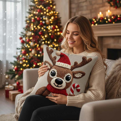 📢📢50% DE RÉDUCTION !!! 🎅Housse de coussin festive avec motif de Noël