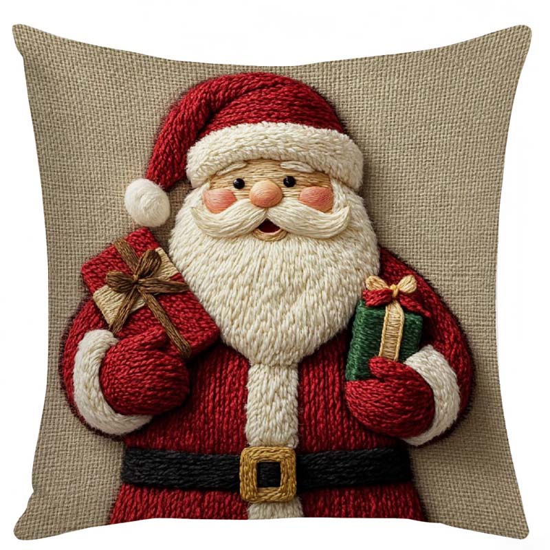 📢📢50% DE RÉDUCTION !!! 🎅Housse de coussin festive avec motif de Noël