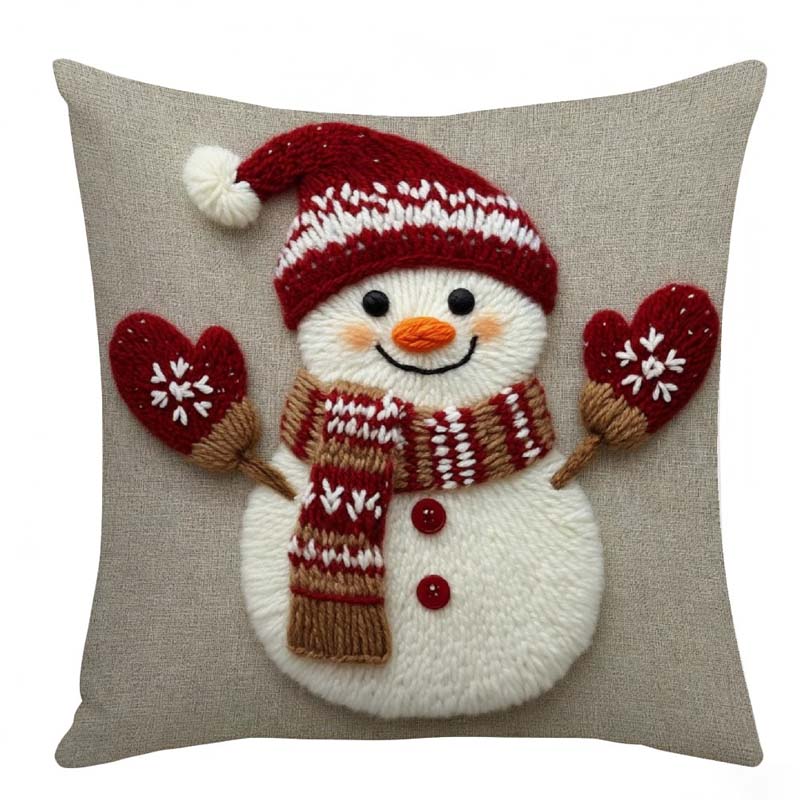 📢📢50% DE RÉDUCTION !!! 🎅Housse de coussin festive avec motif de Noël