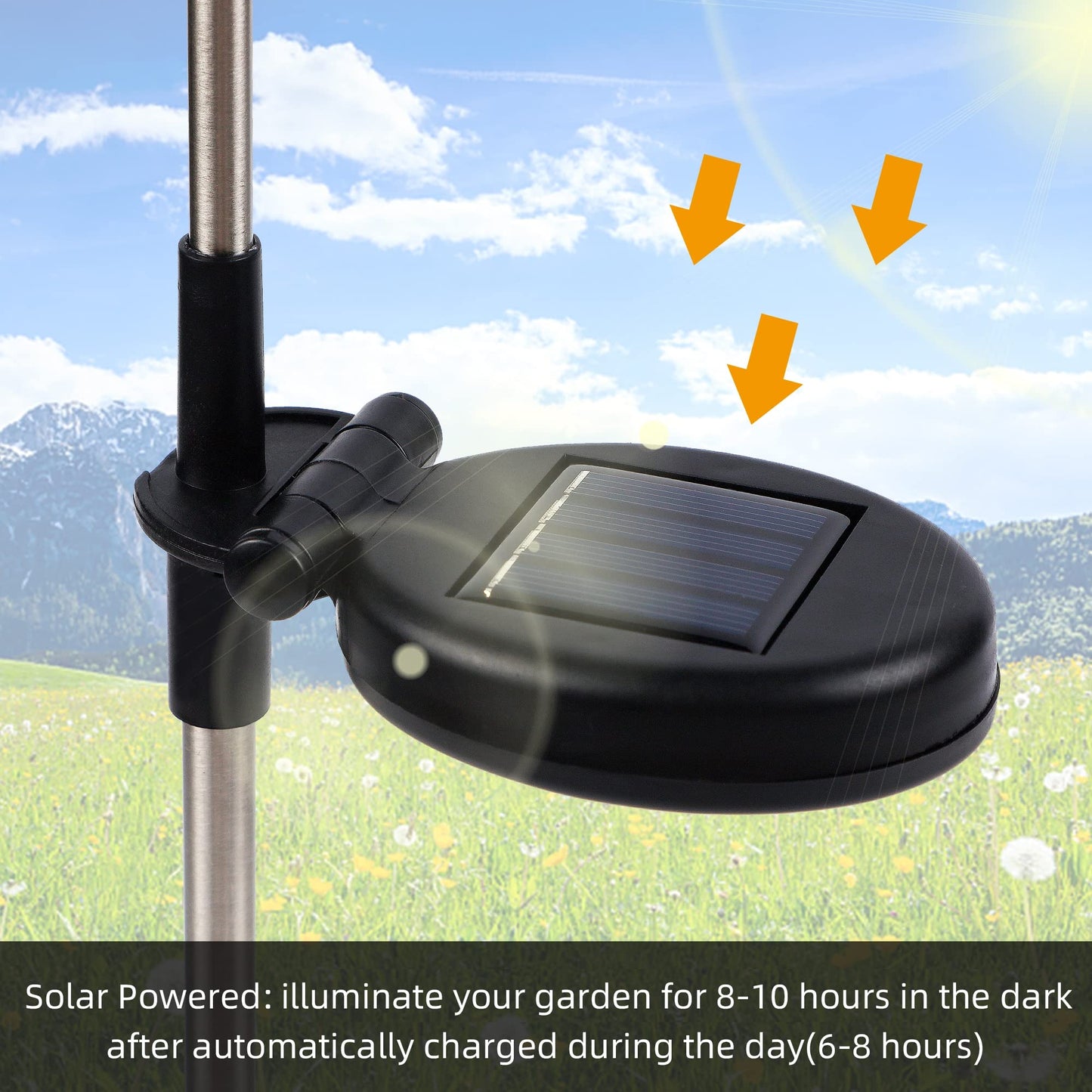 Lampe de Jardin Solaire – Lampe Méduse à Couleurs Changeantes