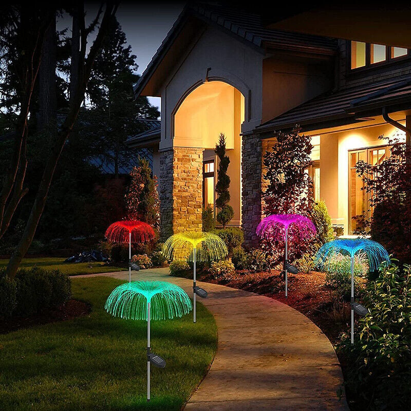Lampe de Jardin Solaire – Lampe Méduse à Couleurs Changeantes