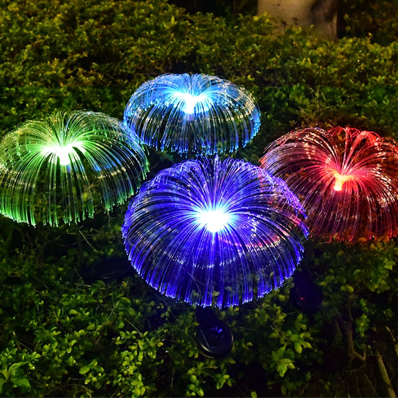 Lampe de Jardin Solaire – Lampe Méduse à Couleurs Changeantes