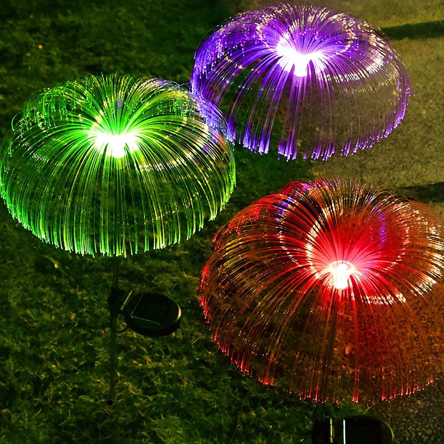 Lampe de Jardin Solaire – Lampe Méduse à Couleurs Changeantes