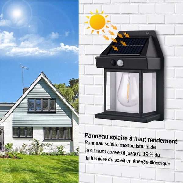 🎉VENTE LIMITÉE 50 % DE RÉDUCTION🎉Applique murale solaire à détecteur de mouvement en tungstène