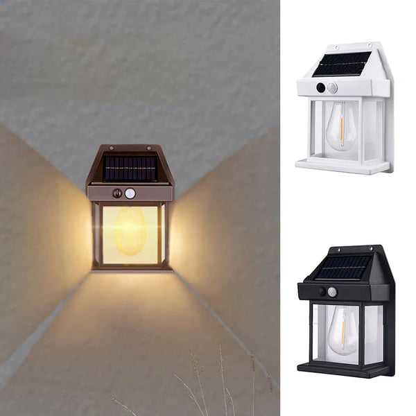 🎉VENTE LIMITÉE 50 % DE RÉDUCTION🎉Applique murale solaire à détecteur de mouvement en tungstène