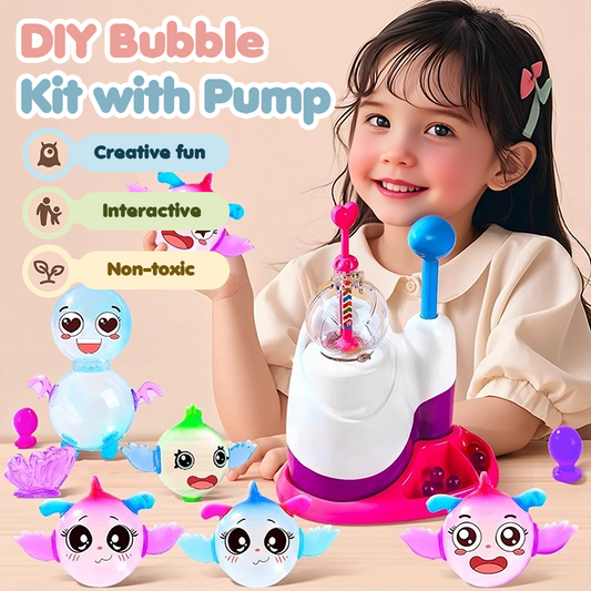 🎄SOLDES DE NOËL 50% DE RÉDUCTION!✨Kit de Bulles DIY avec Pompe pour Enfants🫧200 mL de Solution à Bulles avec 6 Accessoires pour des Heures de Jeu🌟