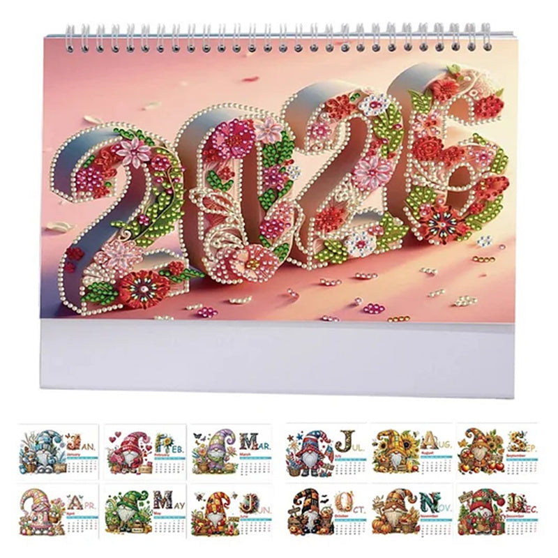 📢50% DE RÉDUCTION🎅Calendrier de bureau 2026 à poser Peinture diamant DIY