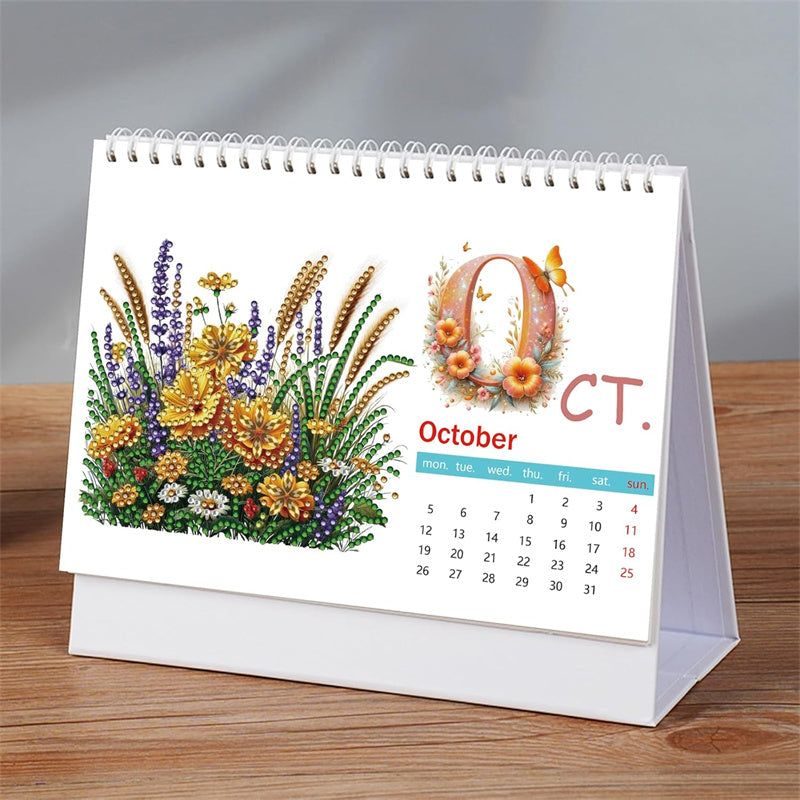 📢50% DE RÉDUCTION🎅Calendrier de bureau 2026 à poser Peinture diamant DIY