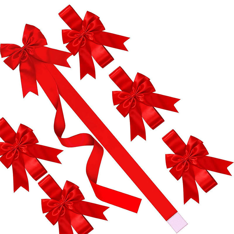 Grand nœud en ruban pour porte de placard de Noël